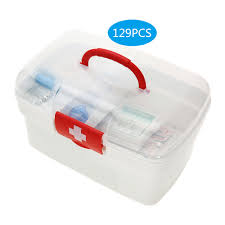Plastic multi-purpose first aid kit organizer case
