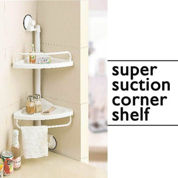 Suction corner shelf